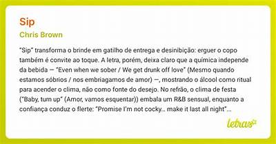 Meaning of Sip by Chris Brown