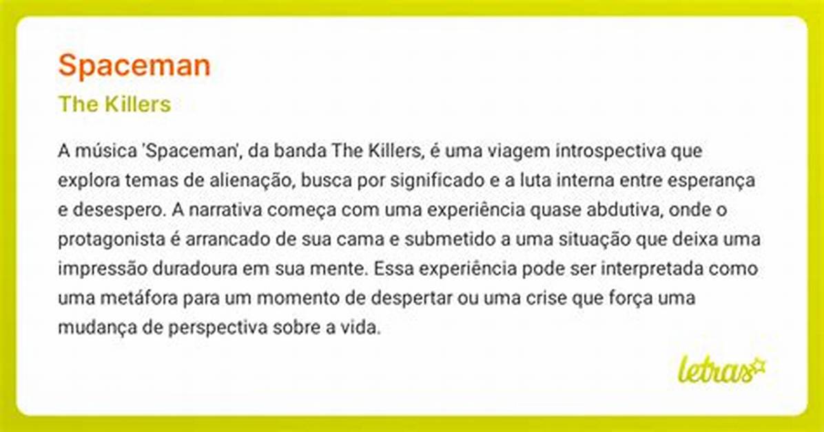 Meaning of Spaceman by the Killers