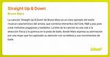 Meaning of Straight up & Down by Bruno Mars