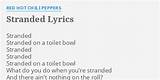 Meaning of Stranded by Red Hot Chili Peppers