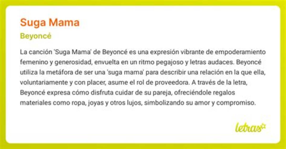 Meaning of Suga Mama By