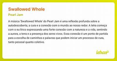 Meaning of Swallowed Whole by Pearl Jam