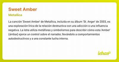 Meaning of Sweet Amber by Metallica