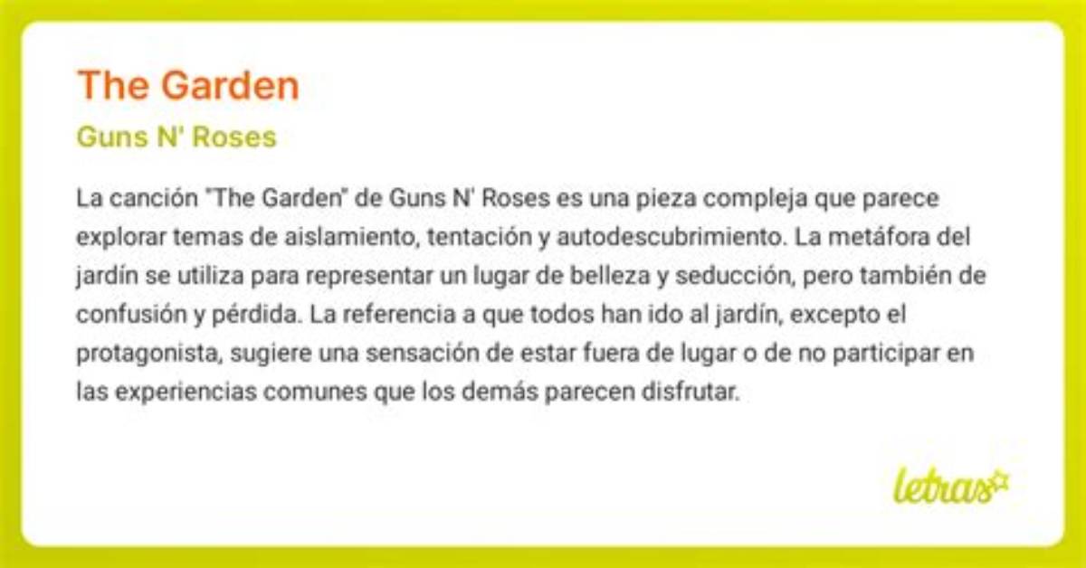 Meaning of the Garden by Guns N
