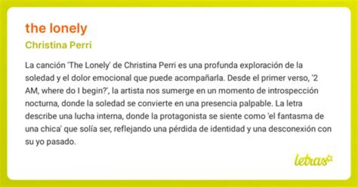 Meaning of the Lonely V2 by Christina