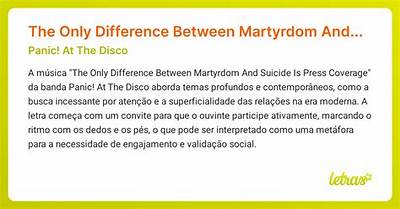 Meaning of the Only Difference Between Martyrdom and Suicide Is Press Coverage - Live at Congress Theater, Chicago, Il, 2008 by Panic! at the Disco