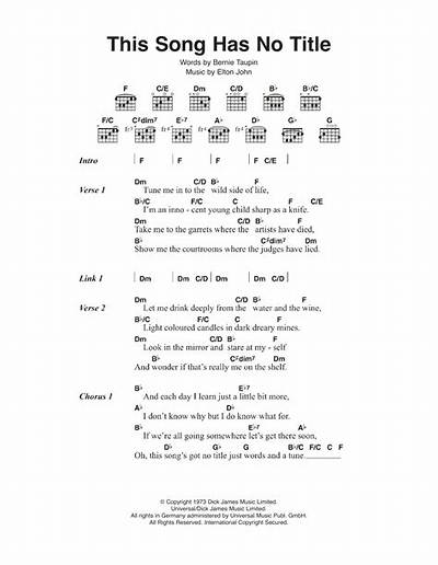 Meaning of This Song Has No Title by Elton John