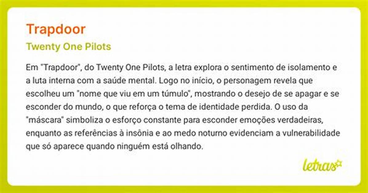Meaning of Trapdoor by Twenty One