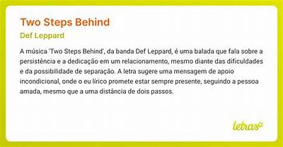 Meaning of Two Steps Behind by Def Leppard