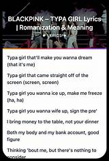 Meaning of Typa Girl by Blackpink