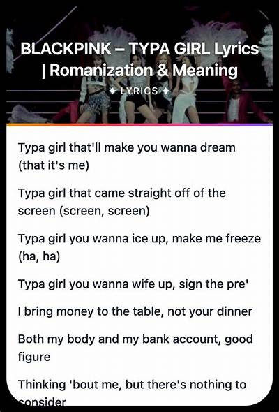 Meaning of Typa Girl by Blackpink