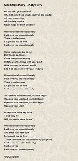 Meaning of Unconditionally by Katy Perry