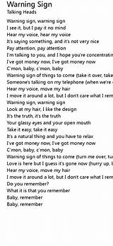 Meaning of Warning Sign by Coldplay