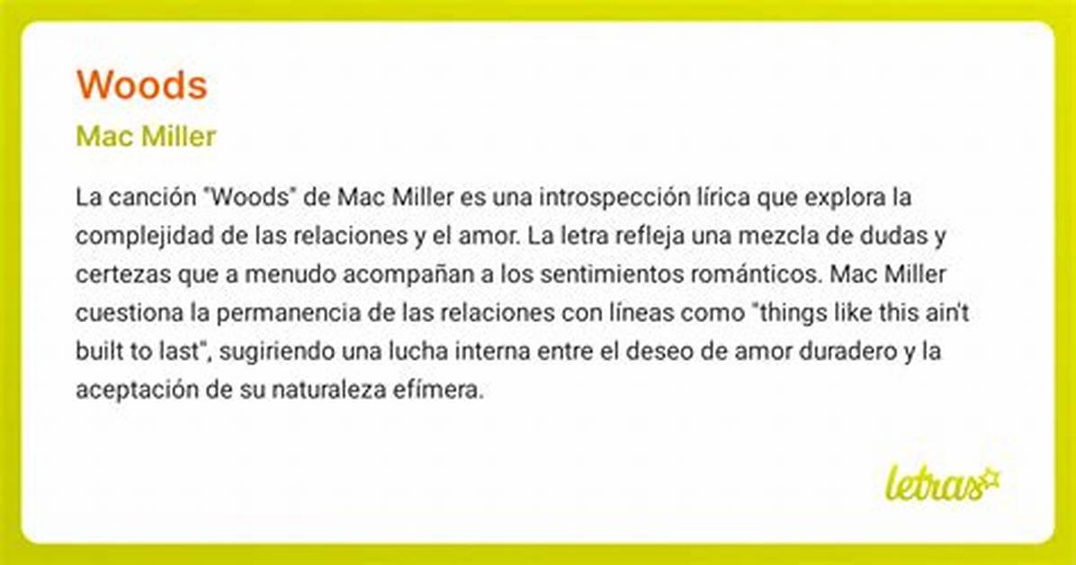 Meaning of Woods by Mac