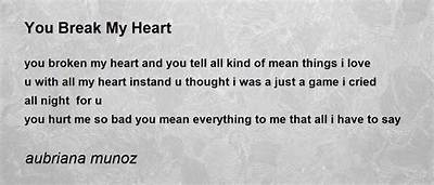 Meaning of You Break My Heart in the Blink of an Eye, Eye, Eye