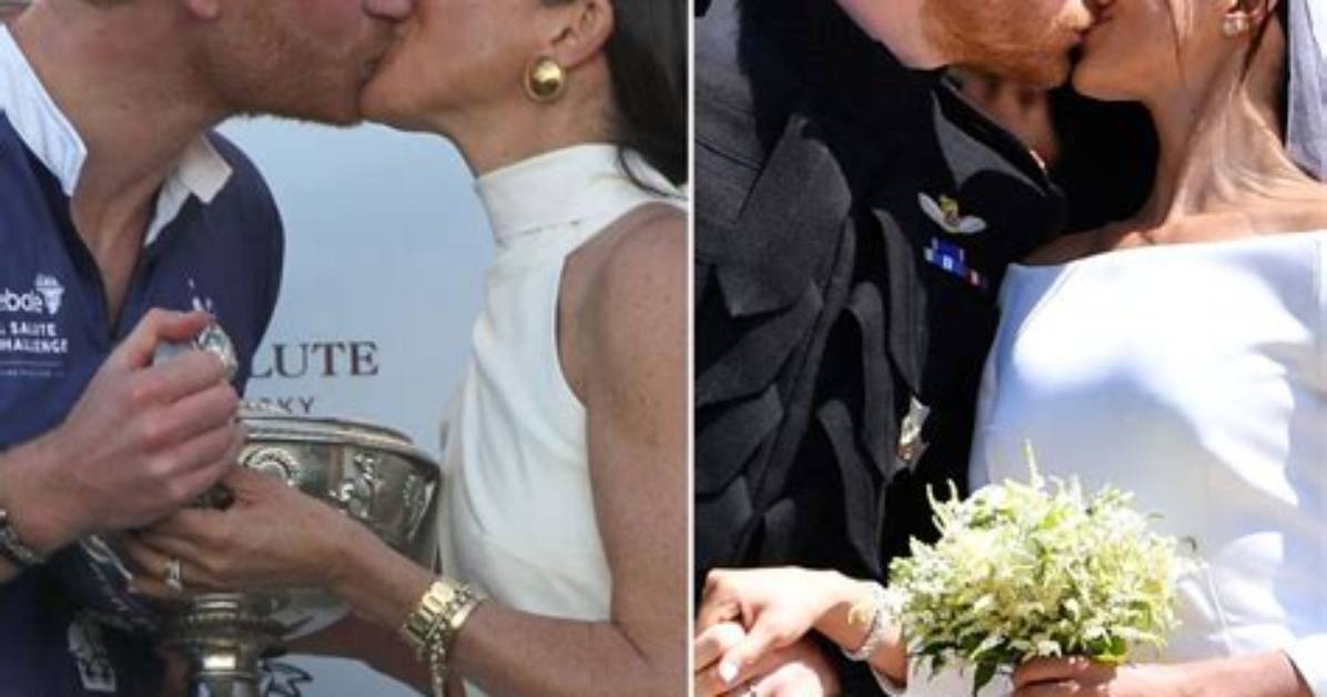 Meghan Markle Kisses Prince Harry During