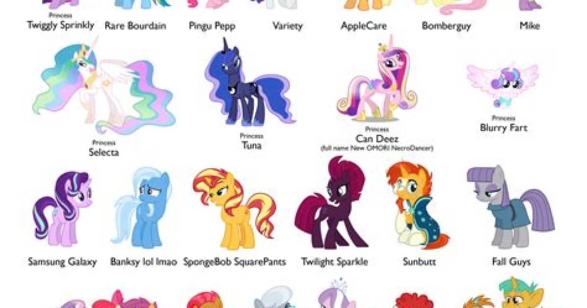 Names of My Little Ponies Characters
