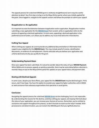 Navigating Srd Grant Appeals: Process and Duration - Sarkariresult
