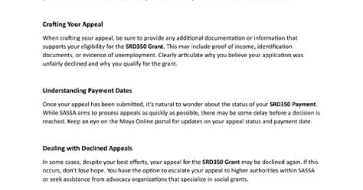 Navigating Srd Grant Appeals Process And