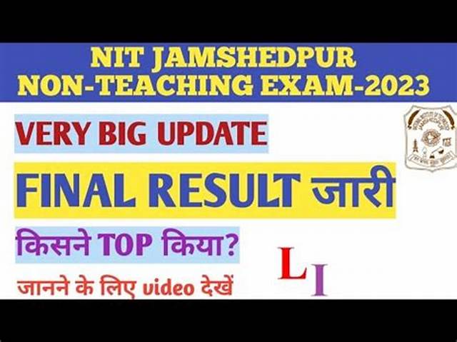 Nit Jamshedpur Exam Result 2022 - 2023 |Result Date