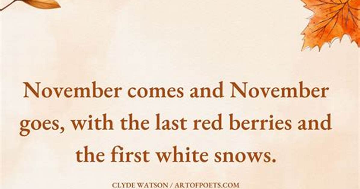 November Quotes Short