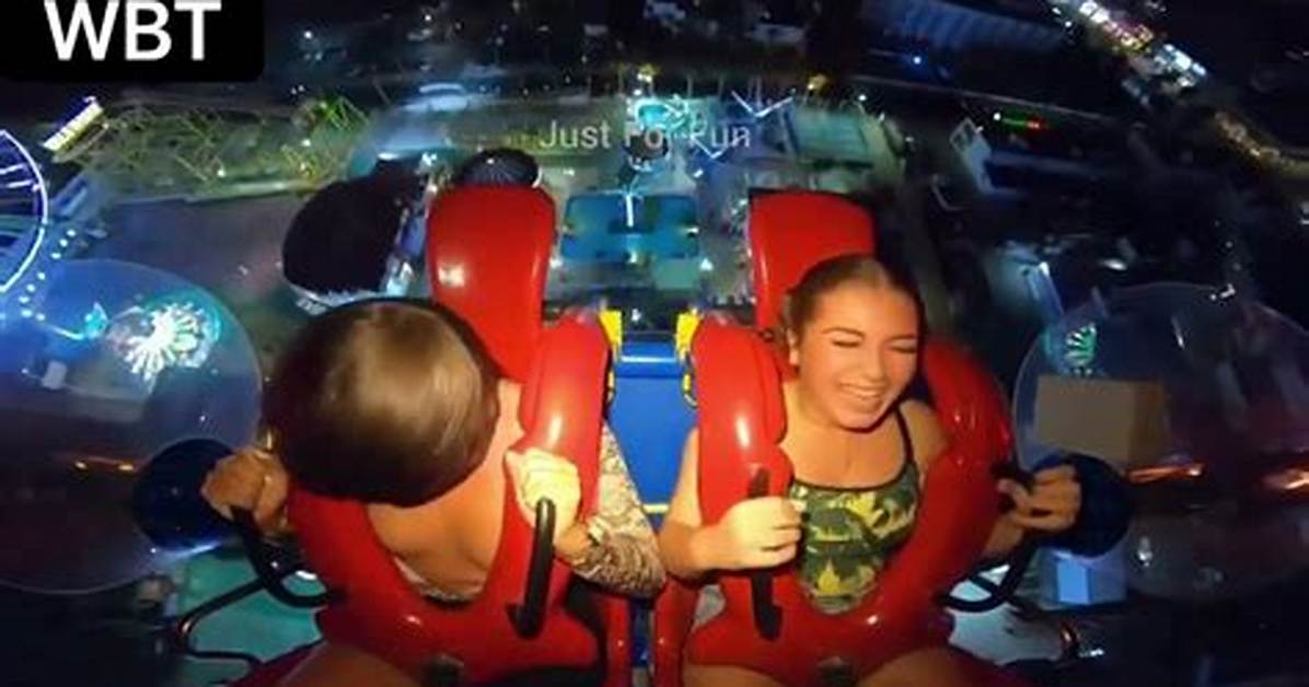 Omg! Slingshot Ride Nip Slip!