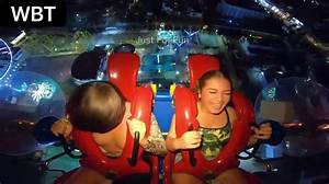 Omg! Slingshot Ride Nip Slip!