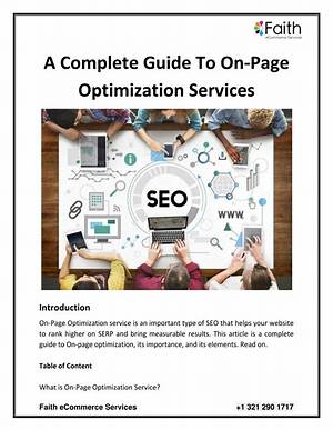On Page Optimization Service: a Comprehensive Guide to Boost Your Website Rankings