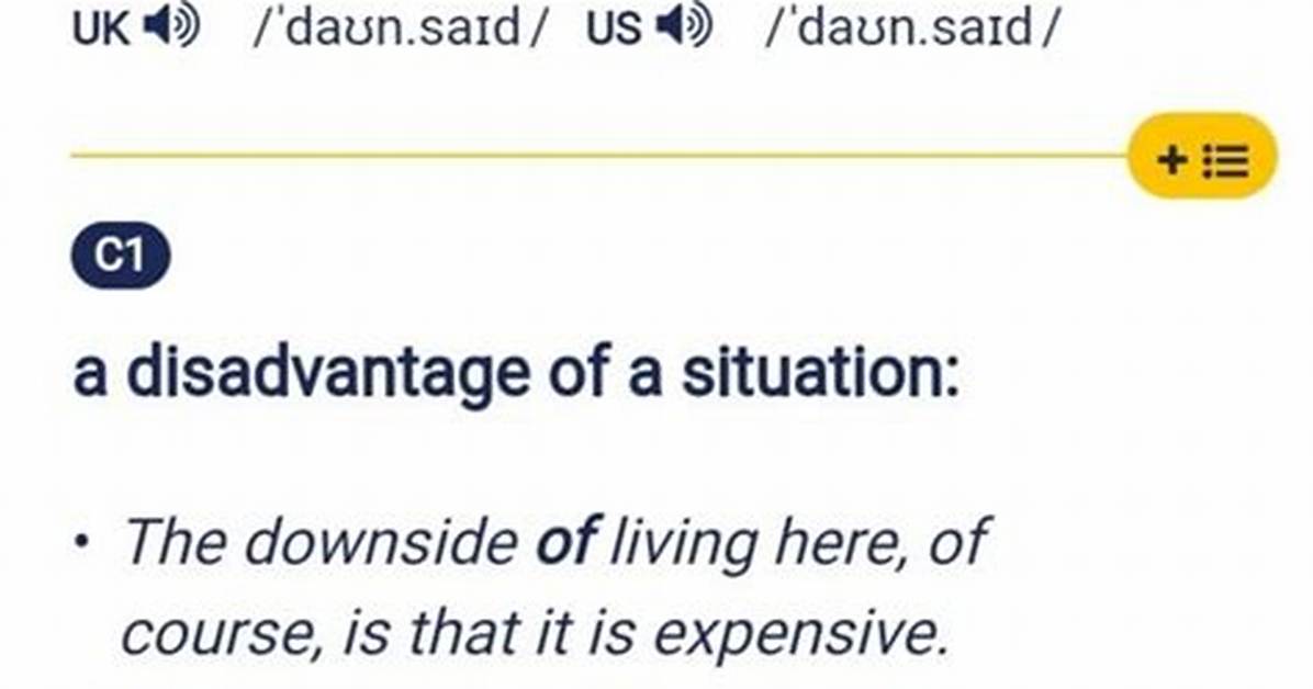 On the Downside Meaning?