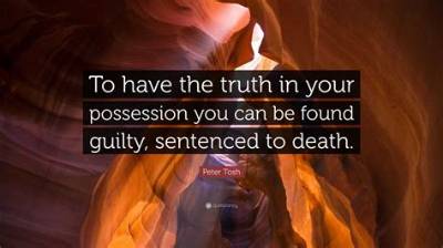 Peter Tosh: 'To Have the Truth in Your Possession You Can Be Found Guilty, Sentenced to Death.'