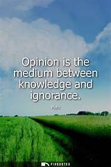 Plato: 'Opinion Is the Medium Between Knowledge and Ignorance.'