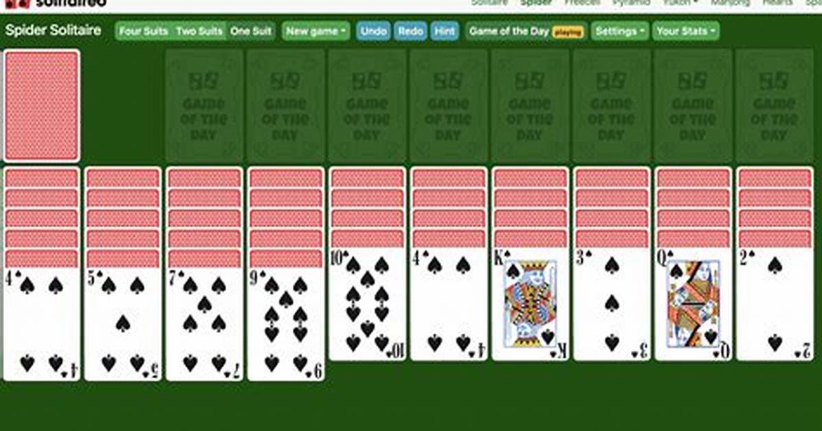 Play Spider Solitaire Online In