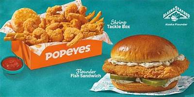 Popeyes Brings Back Flounder Fish Sandwich and Shrimp Tackle Box for a Limited Time