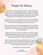 Prayer to God for Mercy