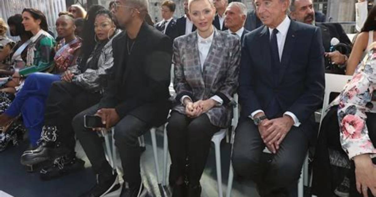 Princess Charlene of Monaco Sits Front Row at Louis Vuitton Show During Paris Fashion Week