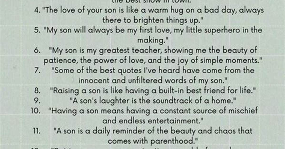Quotes of Having a Son