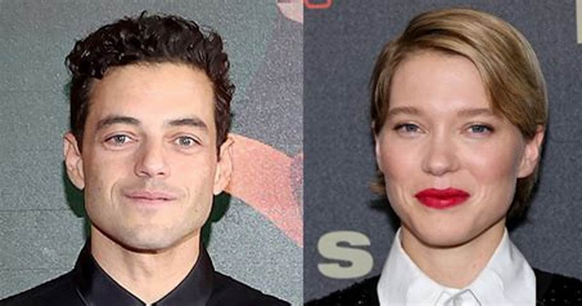 Rami Malek and L%C3%A9A Seydoux Smile as 400. Jpg