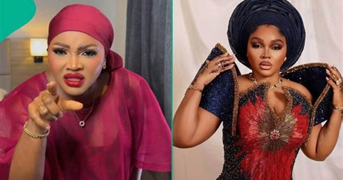 Reactions as Actress, Mercy Aigbe Shares Pictures of Herself on a Movie Set