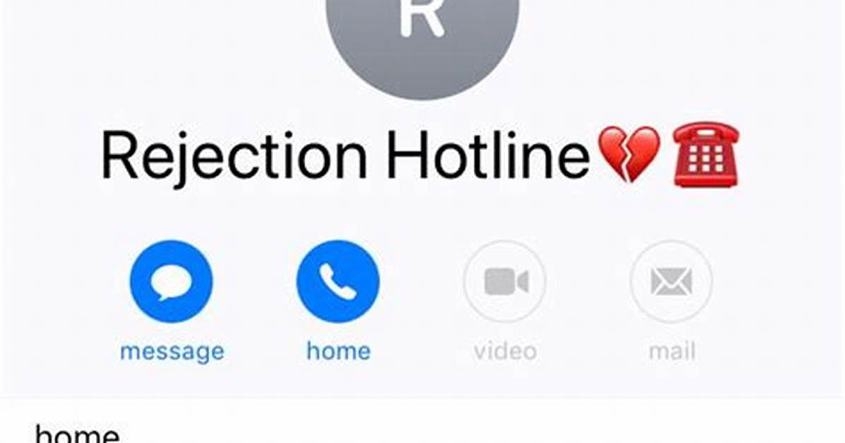 Rejection Hotline Numbers