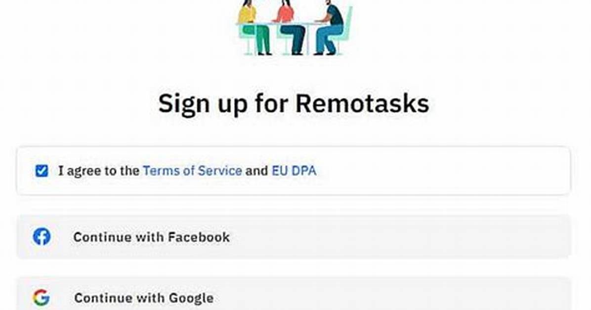 Remotasks Sign up with Email