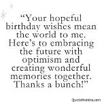 Reply for a Birthday Wish