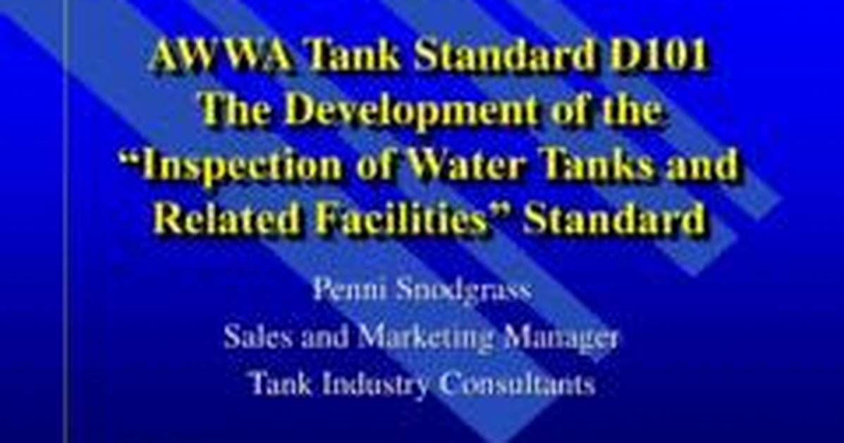 Requirements for Awwa Tank