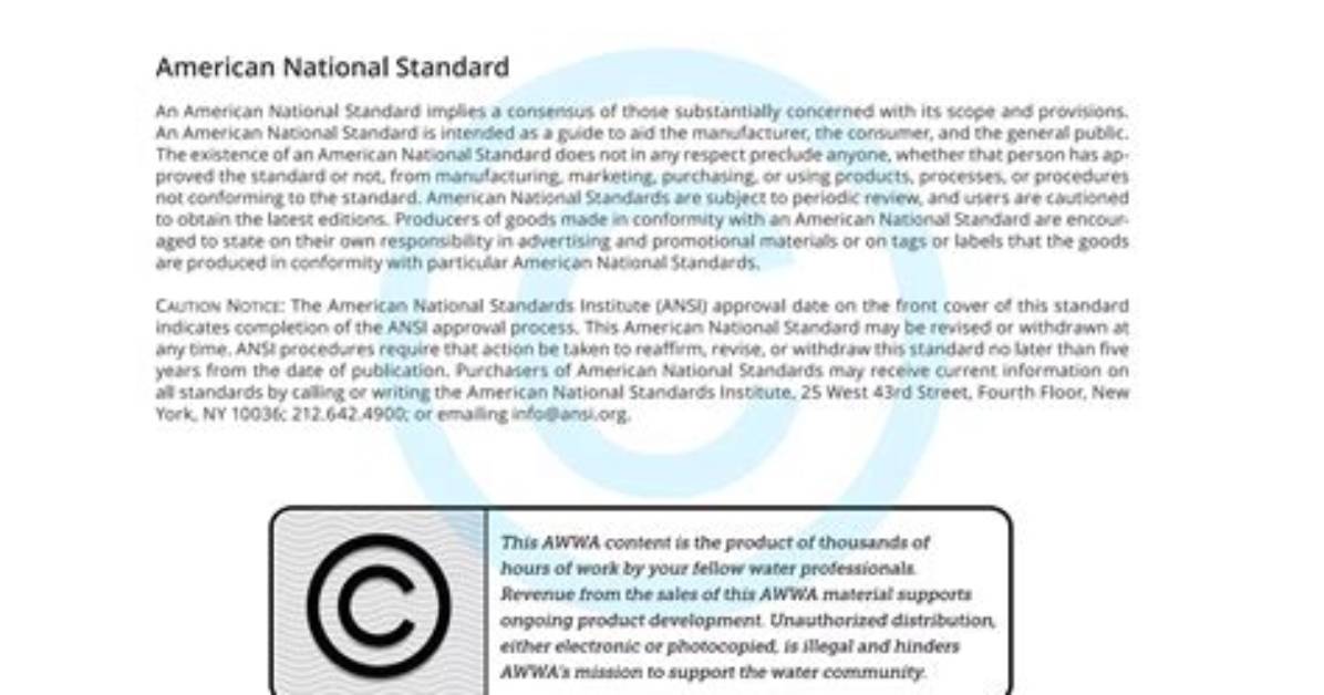 Requirements for Awwa