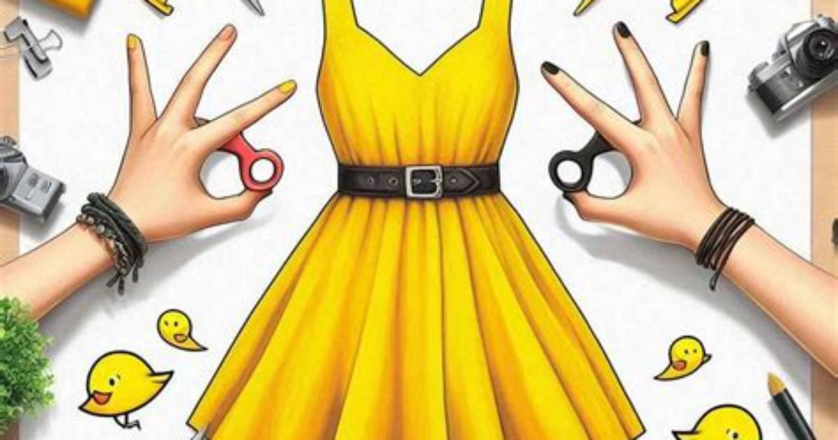 Rock Paper Scissors Yellow Dress Style