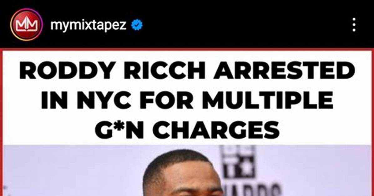 Roddy Ricch Has Been Arrested on Multiple Gun