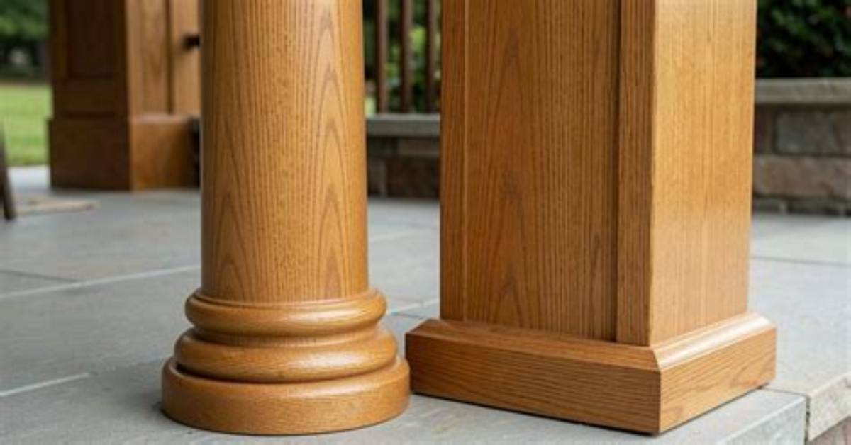Round Vs. Square Porch Columns for a Ranch Type Home
