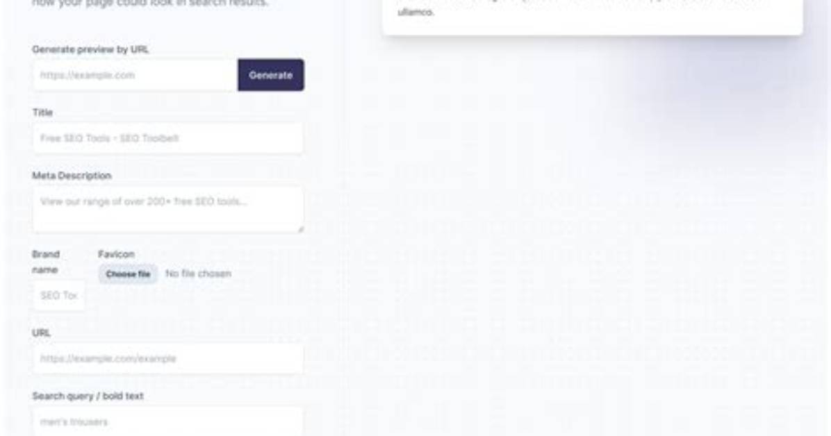 Serp Preview Tool: Your Ultimate Guide to Mastering Search Engine Optimization