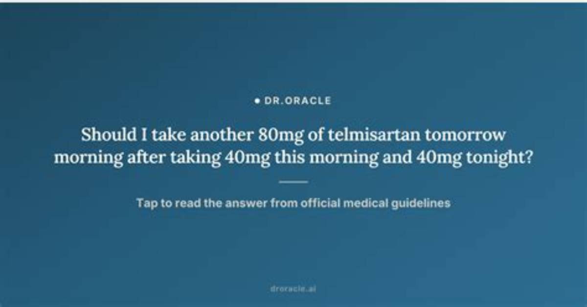Should I Take Telmisartan at Night or in the Morning?