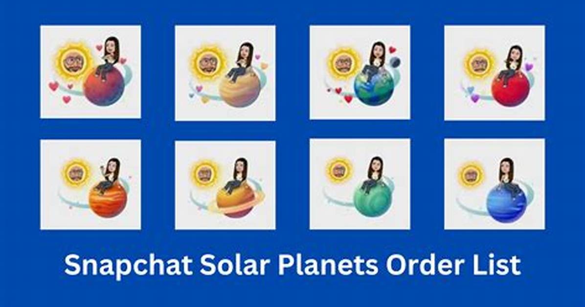 Snapchat Solar System Planets in Order
