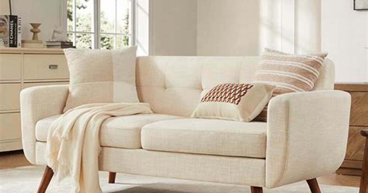 Standard Living Room Sofa and Love